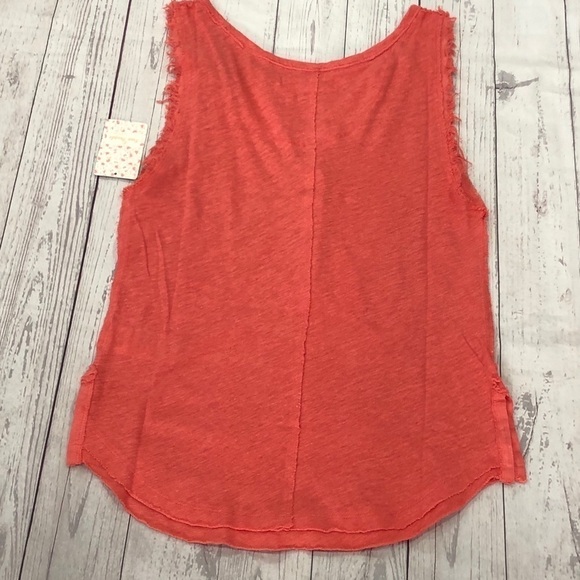 Free People Orange Vacay Linen Blend Tank Top - Picture 10 of 11